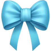 Light blue bow sticker