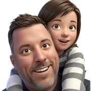 happy father daughter moment sticker