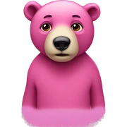 Ein Bär in pink  sticker
