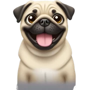 Smiling pug sticker