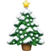 White Christmas tree sticker