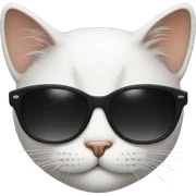 Cat with sunglasses sticker