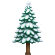 snowy christmas tree sticker