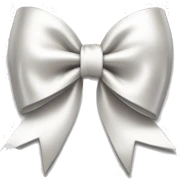 white satin bow sticker