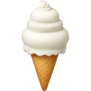 White ice cream sticker