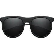 A pair of black sunglasses laying flat sticker