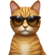 Cat with sunglasses sticker