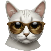 Cat with sunglasses sticker
