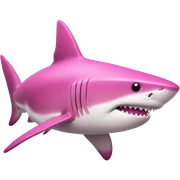 pink shark sticker