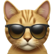 Cat with sunglasses sticker