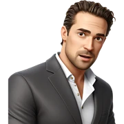 mature man in white shirt sticker
