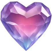 Crystal heart sticker