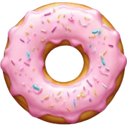Pastel Pink Donut "A pastel pink donut with glowing frosting, shimmering sprinkles, and a magical light aur- urrounding it." sticker