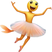 Fish doing ballet sticker