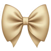 Beige bow sticker