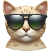 Cat with sunglasses sticker