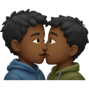 Boys kissing  sticker
