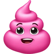 pink poop  sticker