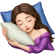 sleeping beauty brunette white girl with a silk pillow sticker