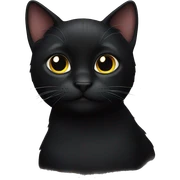 Black cat sticker