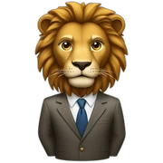 Lion businessman sticker