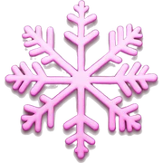 pink snowflake  sticker