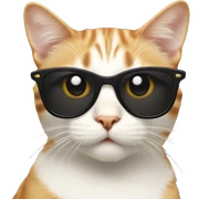 Cat with sunglasses sticker