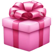 pink christmas present sticker