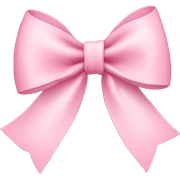 light pink ribbon bow sticker