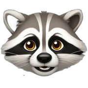 Racoon makinh drawing sticker