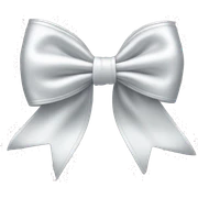 white satin bow sticker