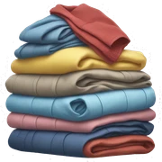 Pile of folded clothes sticker
