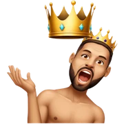 Wearing a crown sticker