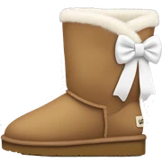 ugg with white bow sticker