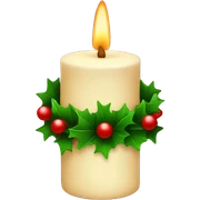 christmas candle sticker