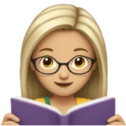 Caucasian girl reading sticker