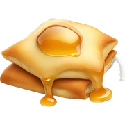 Realistic isolated sweet mexican sopapilla dessert with honey sticker