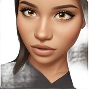 realistic portrait of a girl sticker