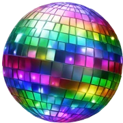 Rainbow disco ball sticker
