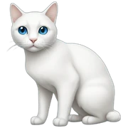 white-cat-with-stripes-eyes-blue-full-body sticker