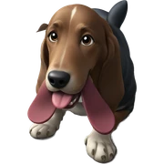 dog tongue indoors close-up sticker