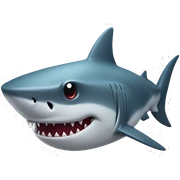 Shark with a top hat sticker