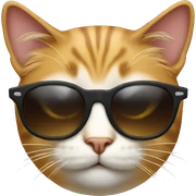 Cat with sunglasses sticker