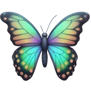 Iridescent butterfly sticker