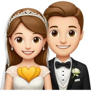 Emoji combination 👰 and 🤵 sticker