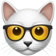 Cat with sunglasses sticker