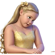 elegant girl in artistic dress sticker