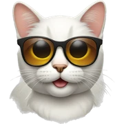 Cat with sunglasses sticker
