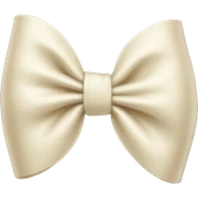 cream bow sticker