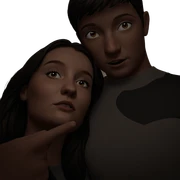 girl and boy together sticker